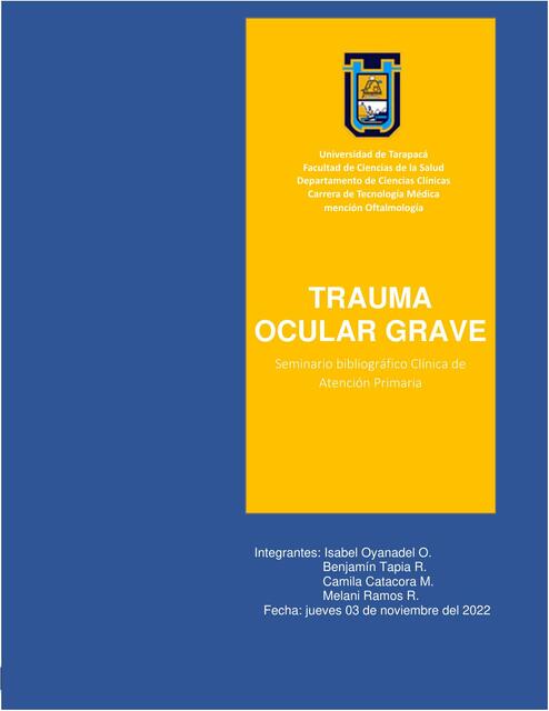 Trauma ocular grave