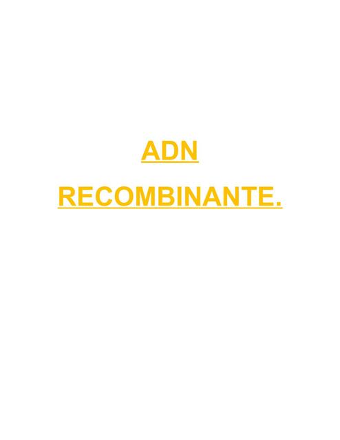 ADN Recombinante