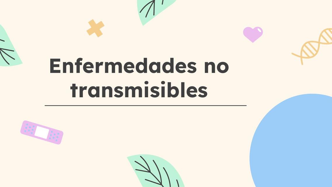 Enfermedades no transmisibles