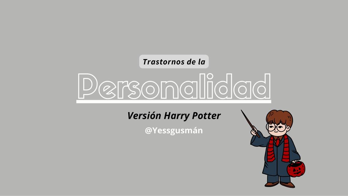 Trastornos de la personalidad