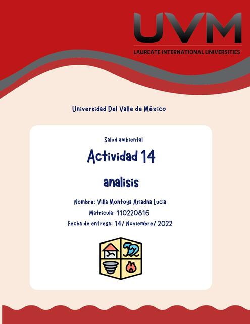 Actividad 14 Análisis _ Salud Ambiental 