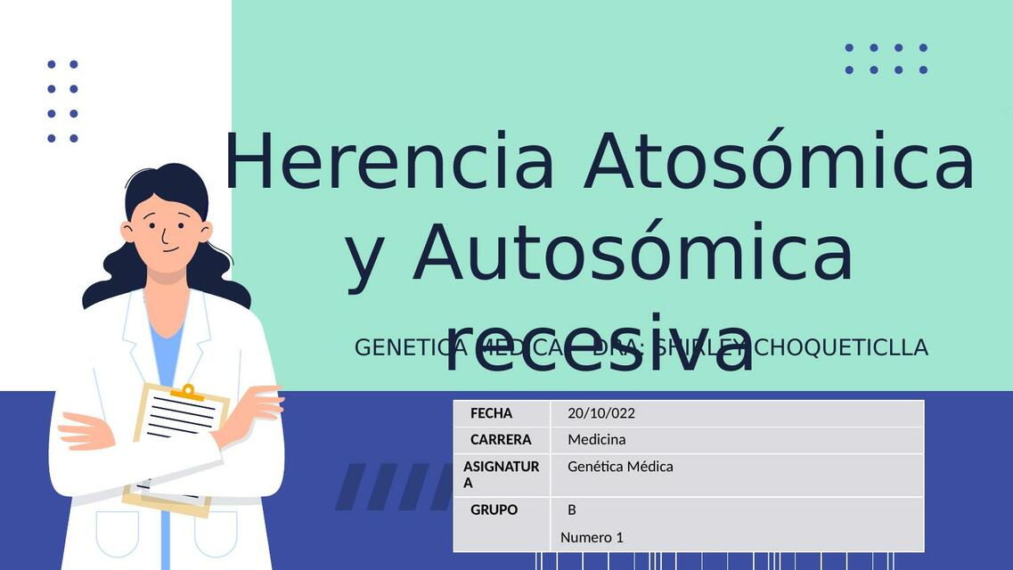 Trabajo de genética médica.