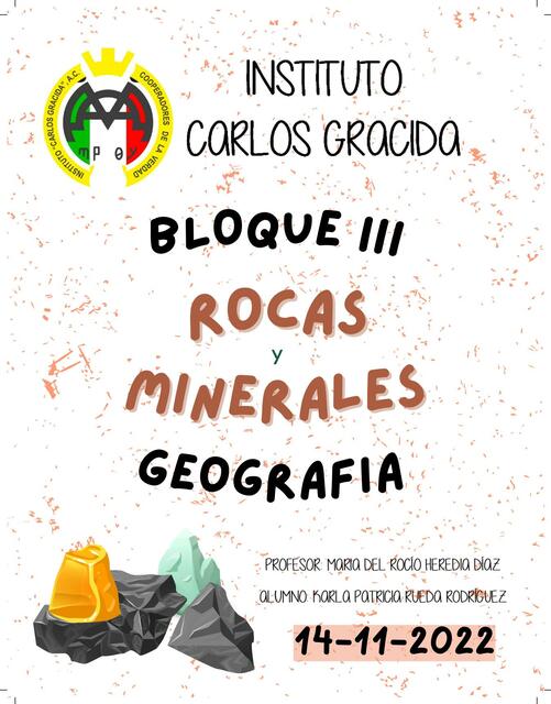 Rocas y Minerales Karla Rueda | Karla Rueda | uDocz