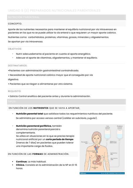  Nutrición Parenteral