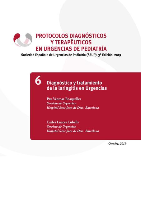 Diagnóstico y tratamiento de la laringitis en Urgencias