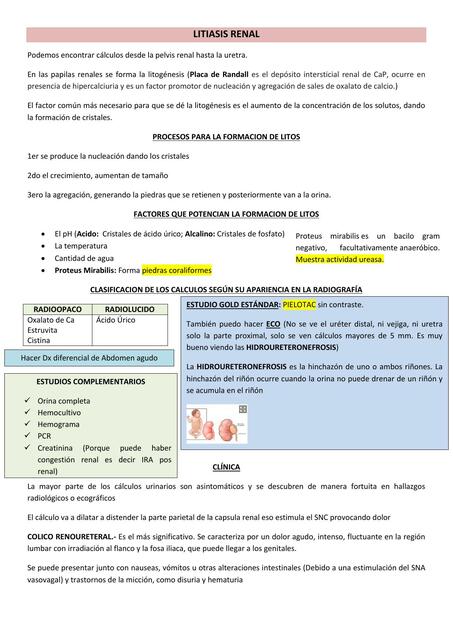 Litiasis renal