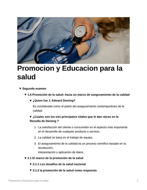 Promoción Y Educación Para La Salud Espm Medicina Udocz