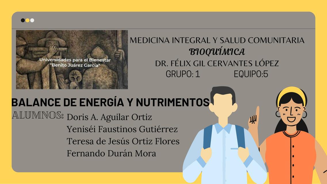 Balance de Energía y Nutrimentos 