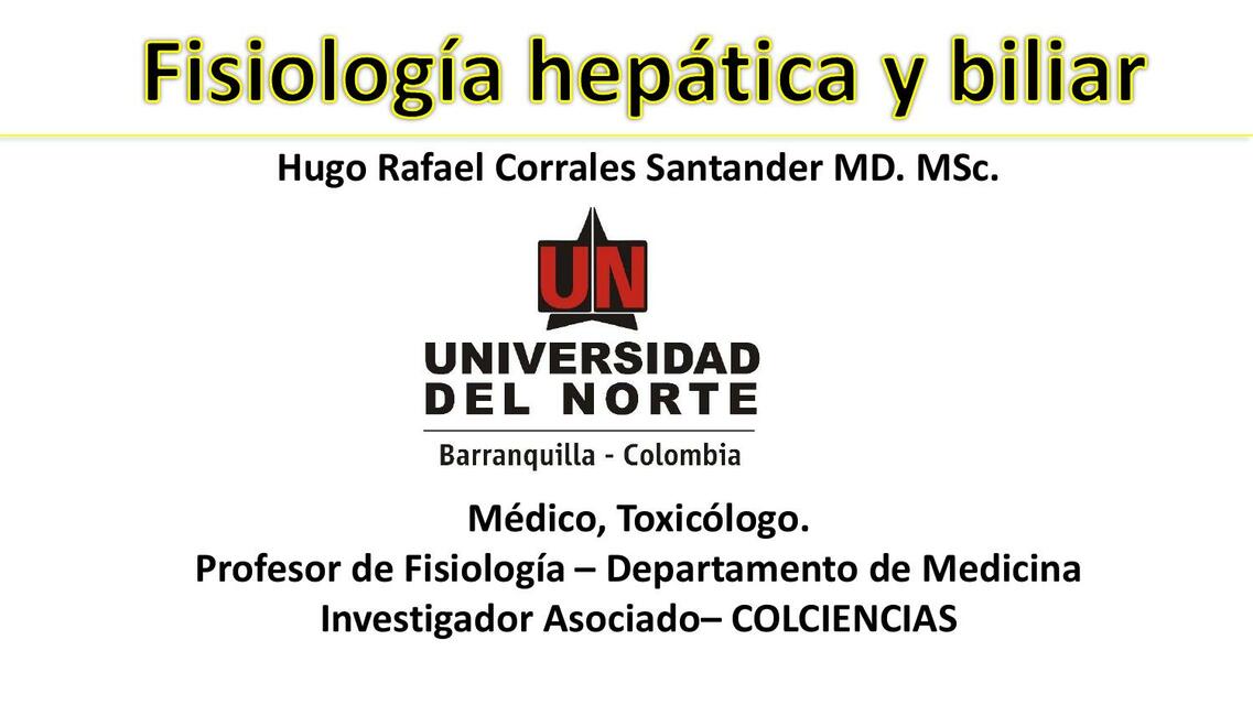 Fisiología hepática y biliar