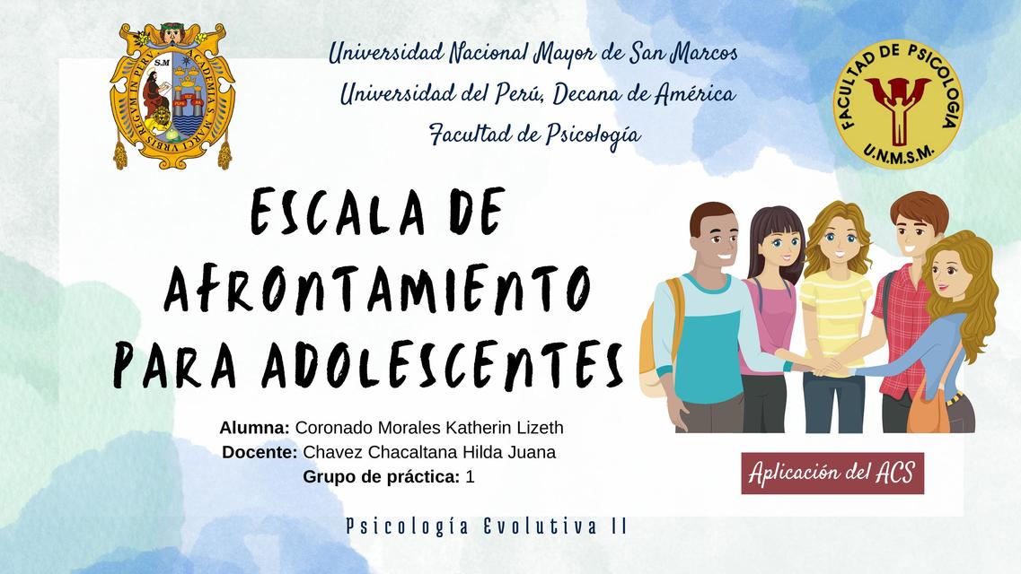 Aplicación de la escala de afrontamiento para adolescentes | Katherin