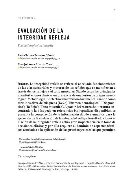 Evaluación de la Integridad Refleja