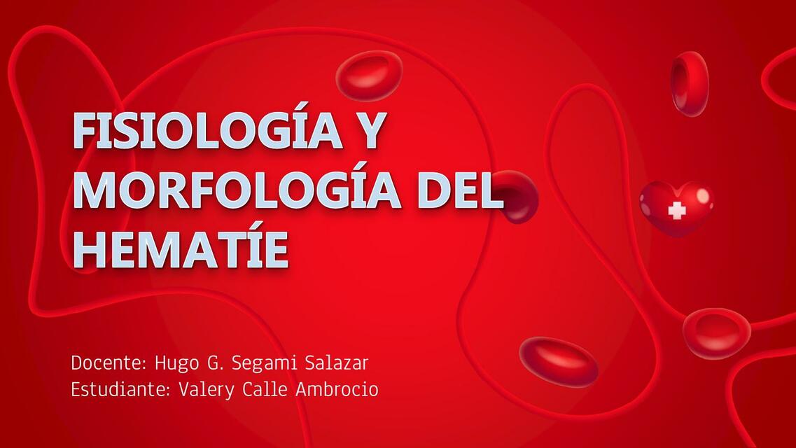 FISIOLOGÍA Y MORFOLOGÍA DEL HEMATÍE 