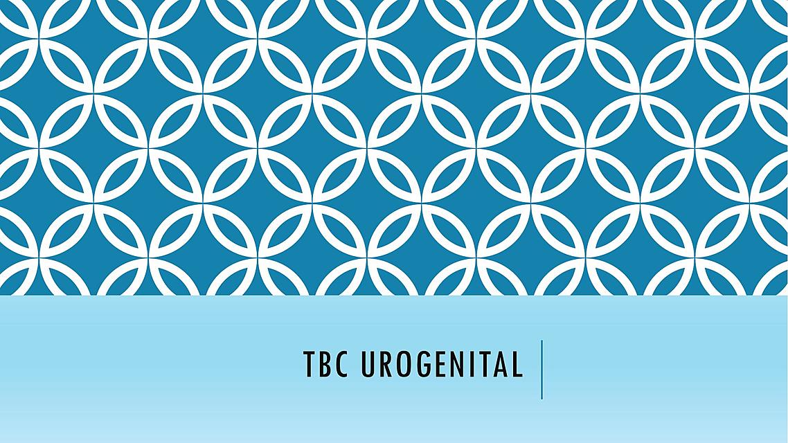 Tbc urogenital