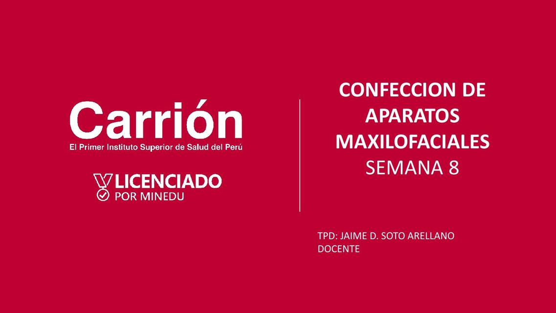  Confección de aparatos maxilofaciales