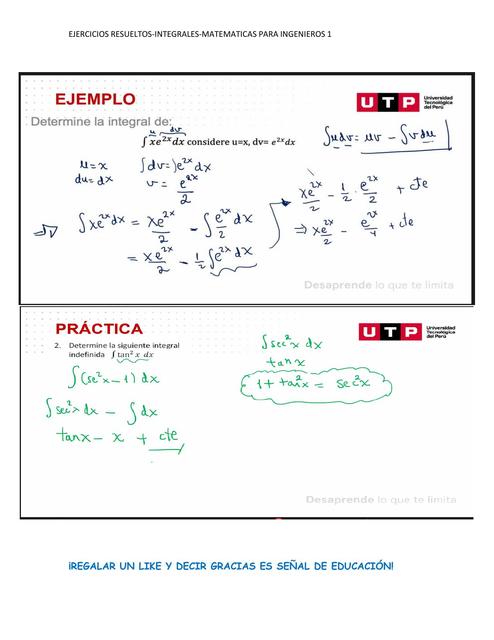 Ejercicios resueltos. Integrales 