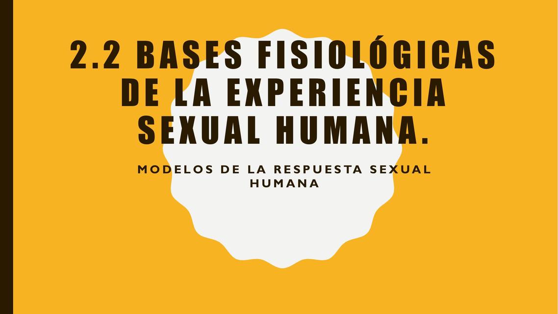 Bases fisiológicas de la experiencia sexual humana