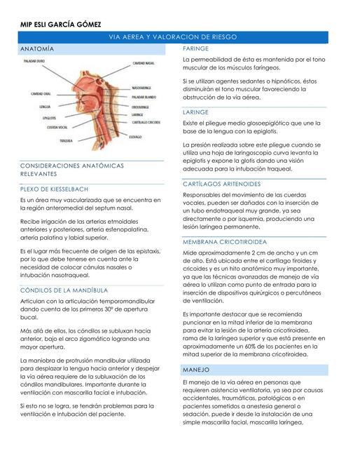 VIA AEREA Y VALORACION DE RIESGO