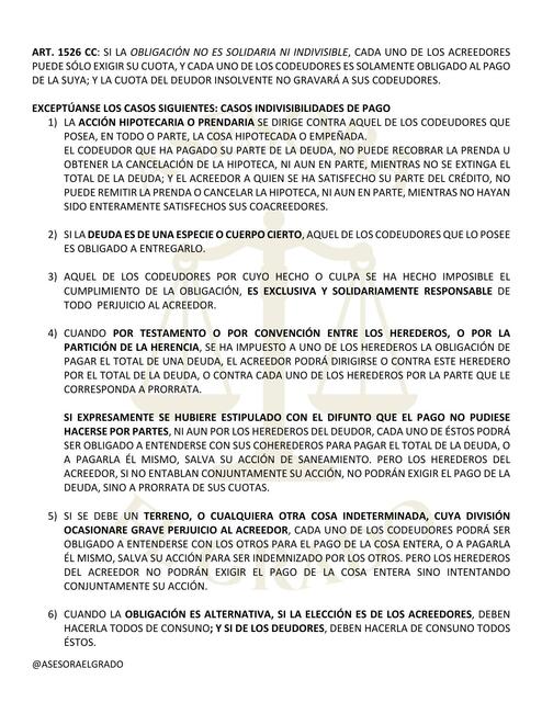 Artículo 1526 del Código Civil para imprimir