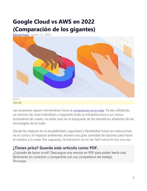 Google Cloud vs AWS en Comparación de los gigantes