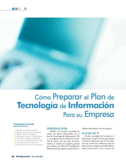 Plan TI en Empresas