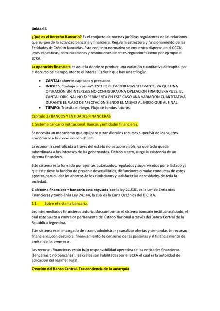 Derecho bancario BCRA