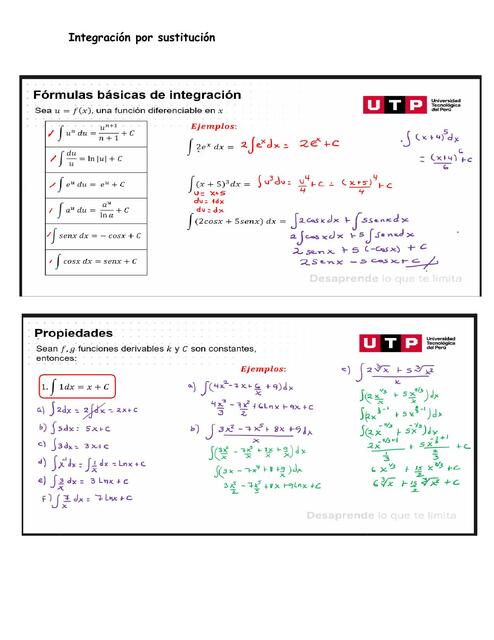 Integración por sustitución