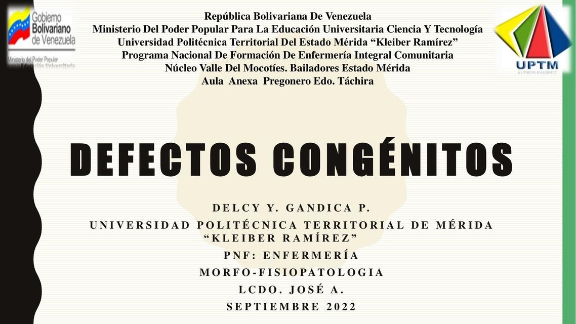 Defectos congénitos