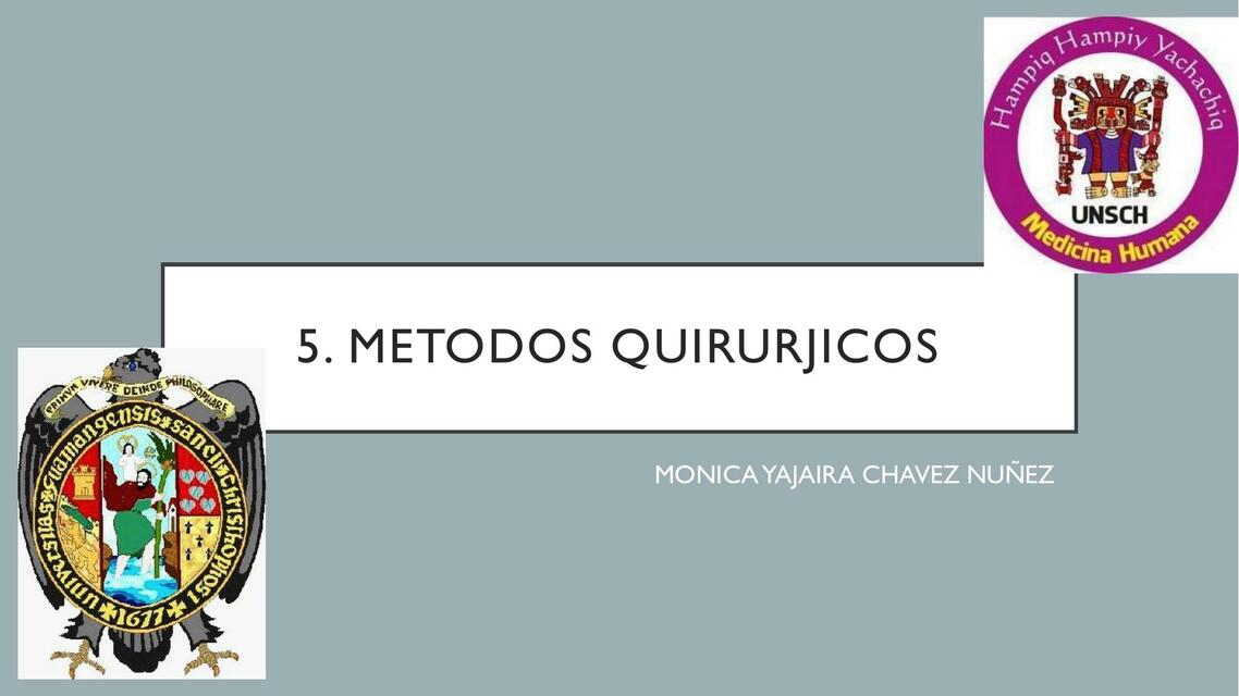 Métodos anticonceptivos quirúrgicos