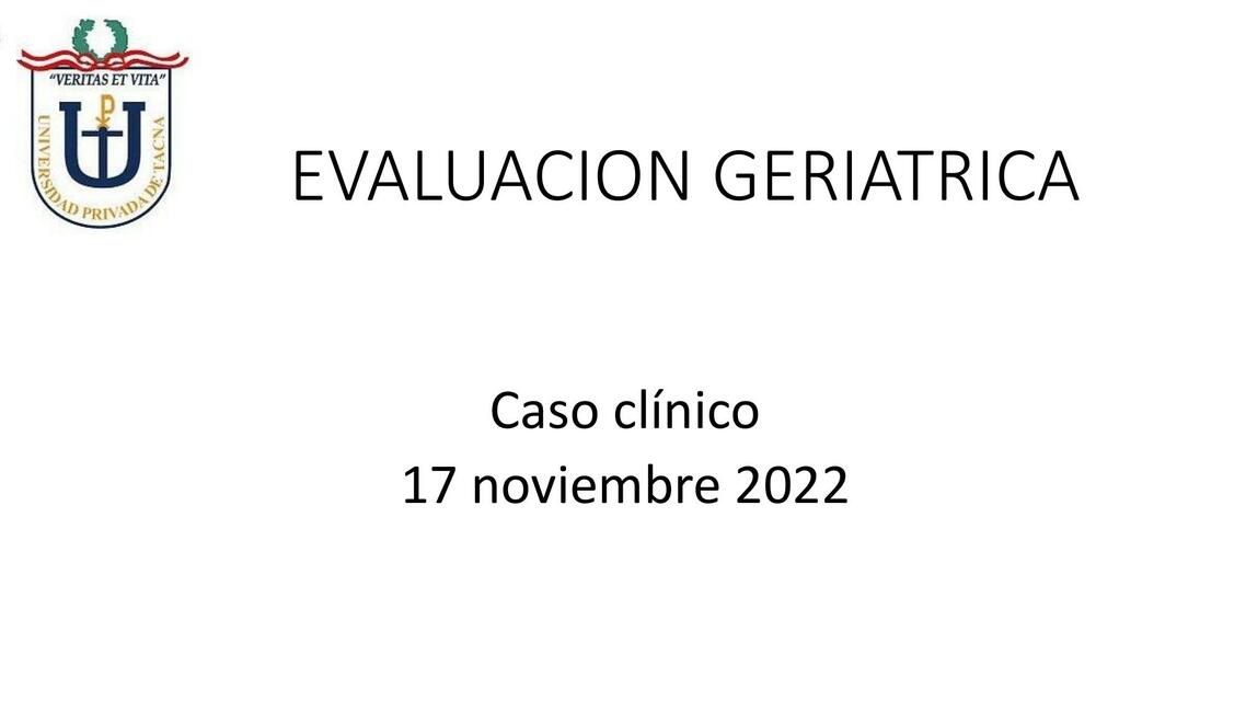 Caso clínico malnutrición adulto mayor