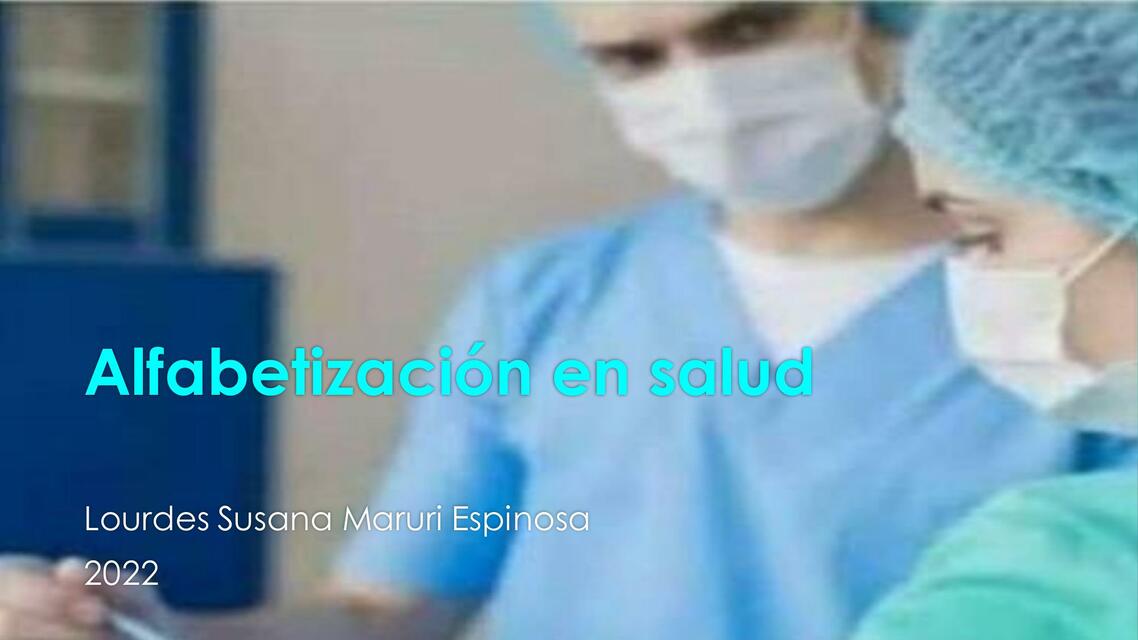 Alfabetización en salud