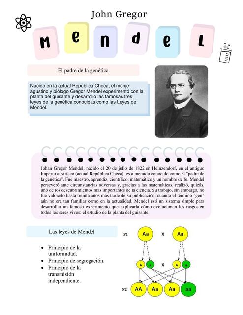 Las Leyes de Mendel y Términos de Genética 