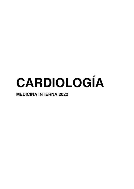 Cardiología- Medicina Interna 