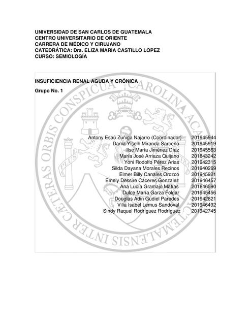 Insuficiencia Renal Aguda y Crónica 