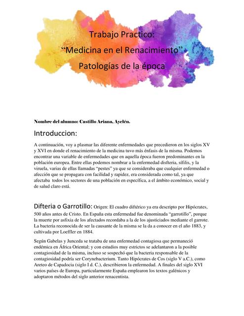 Medicina en el renacimiento 