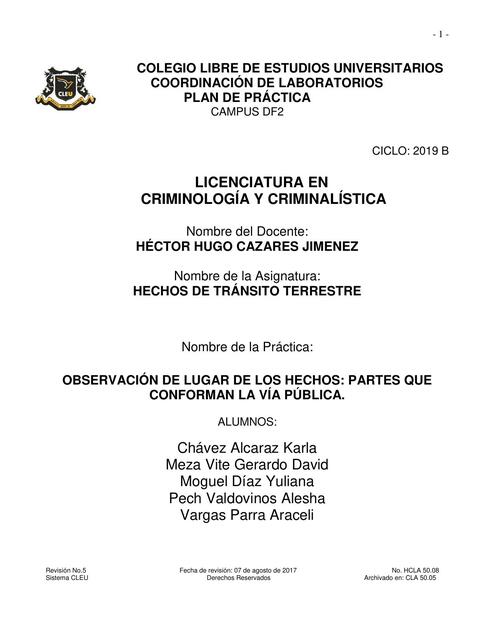 Hechos De Tránsito Terrestre Prac 1 Forensic Notes Udocz Hechos De Tránsito Terrestre Prac 1 Forensic Notes Udocz