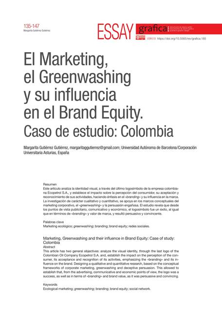 El Marketing, el Greenwashing y su influencia en el Brand Equity