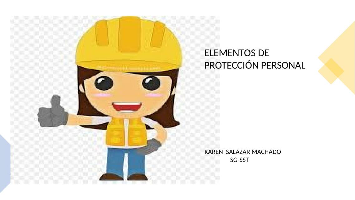 Elementos de protección personal (EPP)