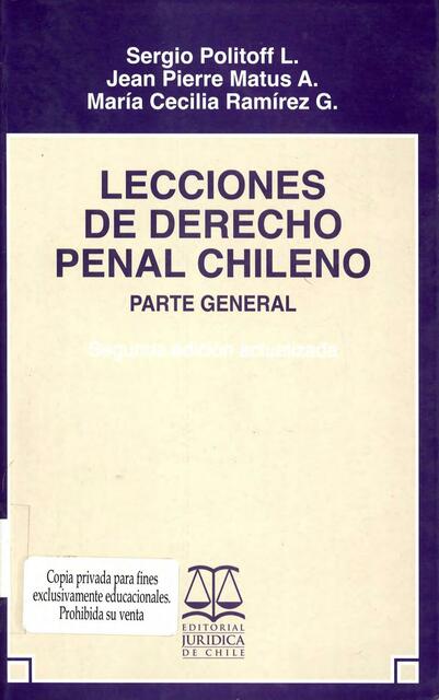 Lecciones de derecho penal chileno parte general p