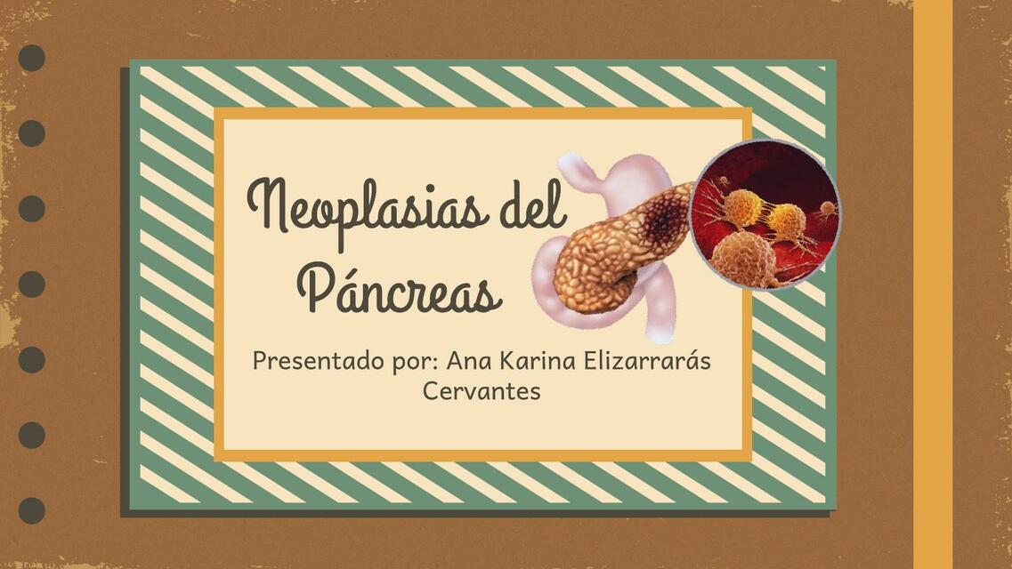 NEOPLASIAS DEL PÁNCREAS