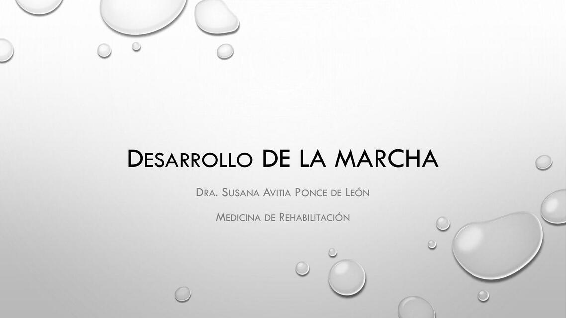 Desarrollo de la marcha