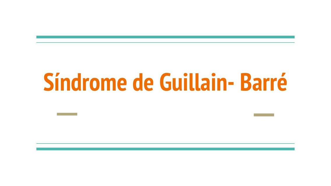 Síndrome de Guillain Barré