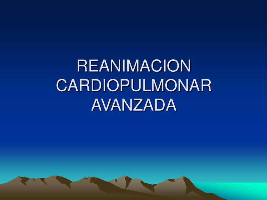 Reanimación Cardiovascular