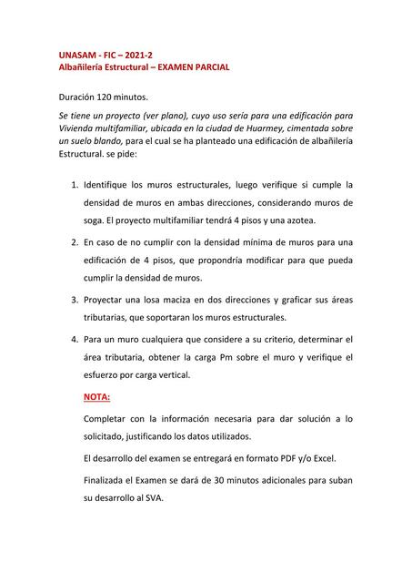 Examen Parcial Alba iler a Estructural Xander Bustos UDocz Examen Parcial Alba iler a Estructural Xander Bustos UDocz