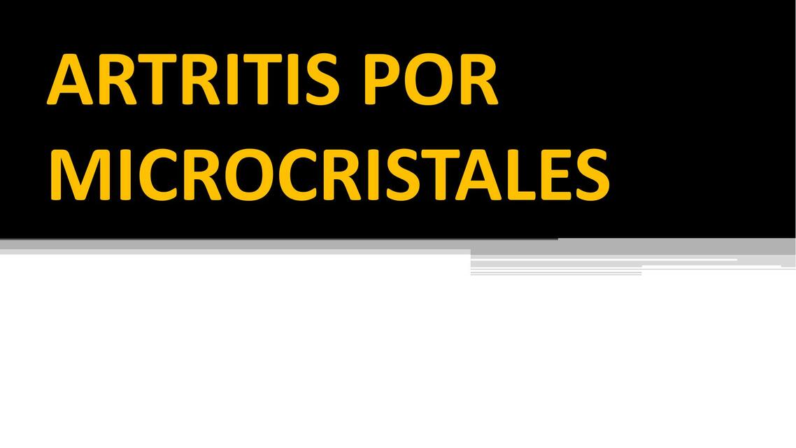 Artritis por microcristales