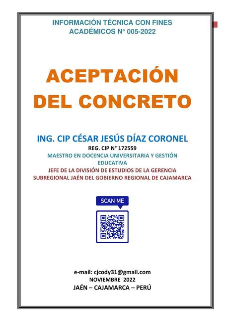 Aceptación del concreto