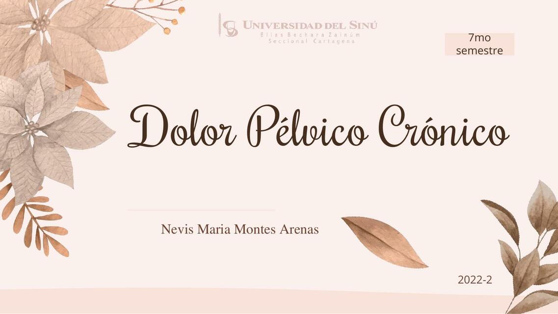 Dolor Pélvico Crónico