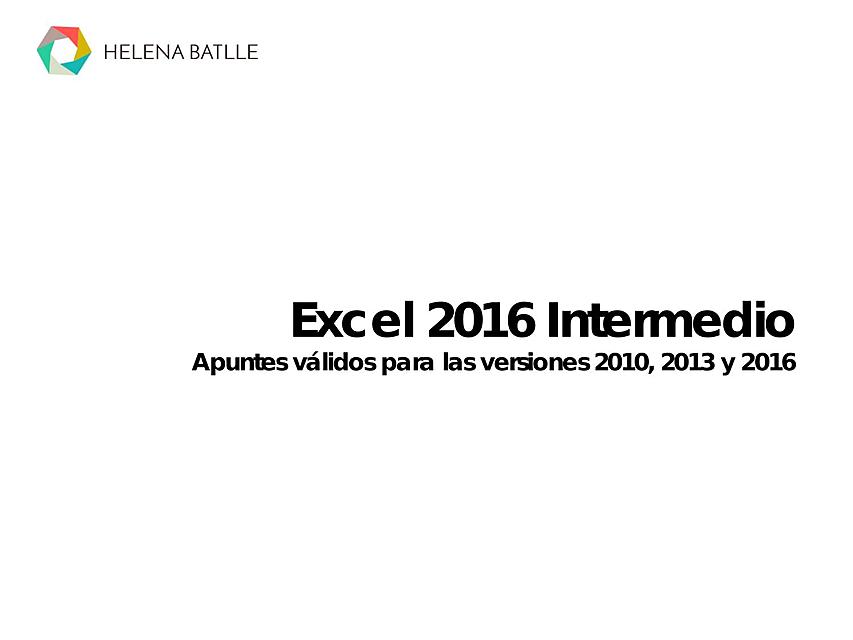 Curso de Excel Intermedio