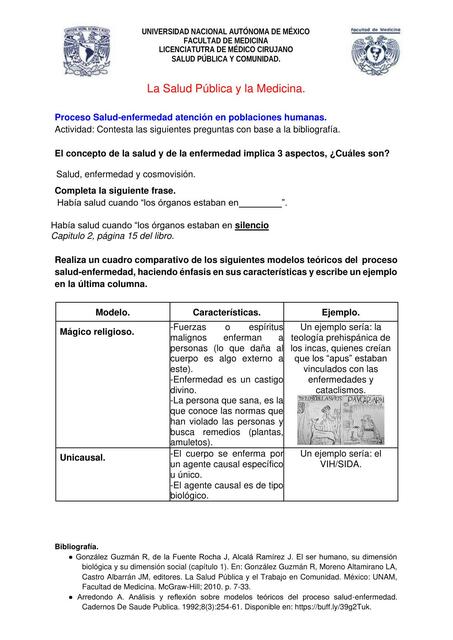 La salud pública y la medicina