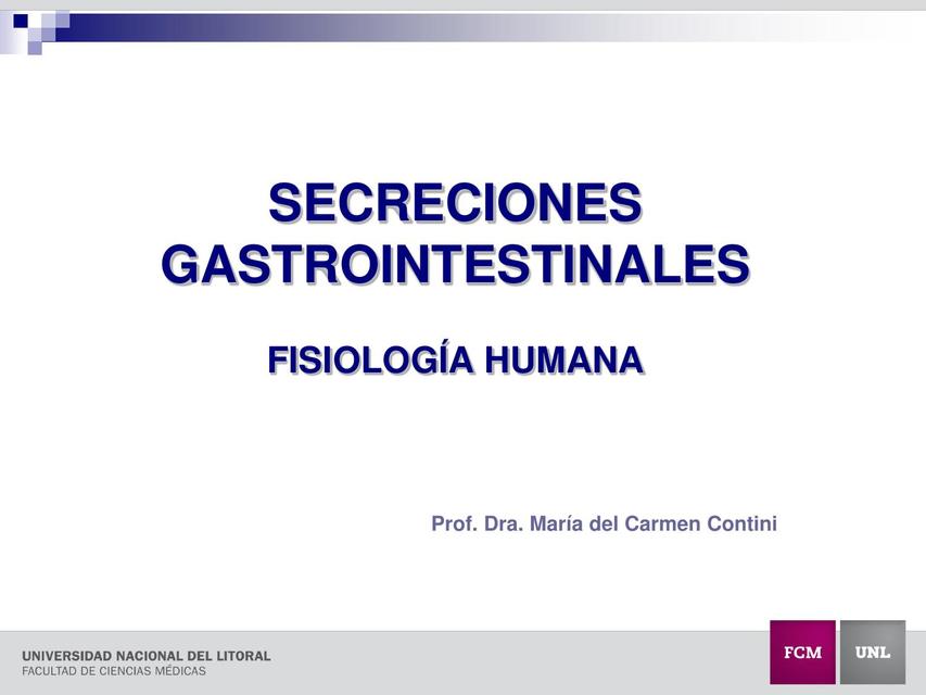 Secreciones gastrointestinales