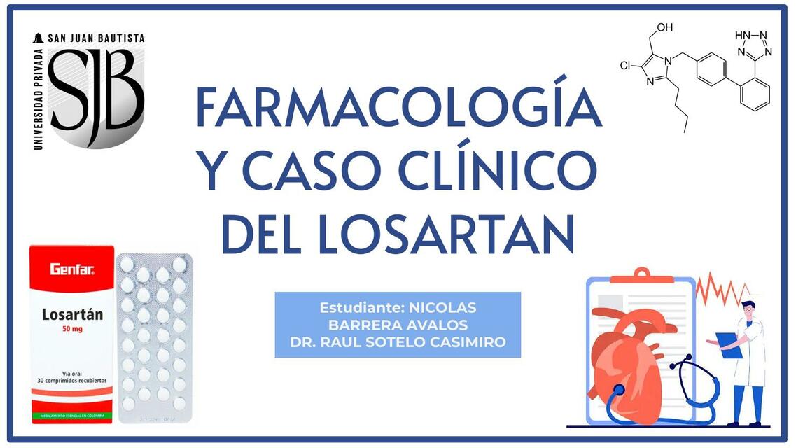 Farmacología y Caso Clínico del Losartan J.P Pérez uDocz